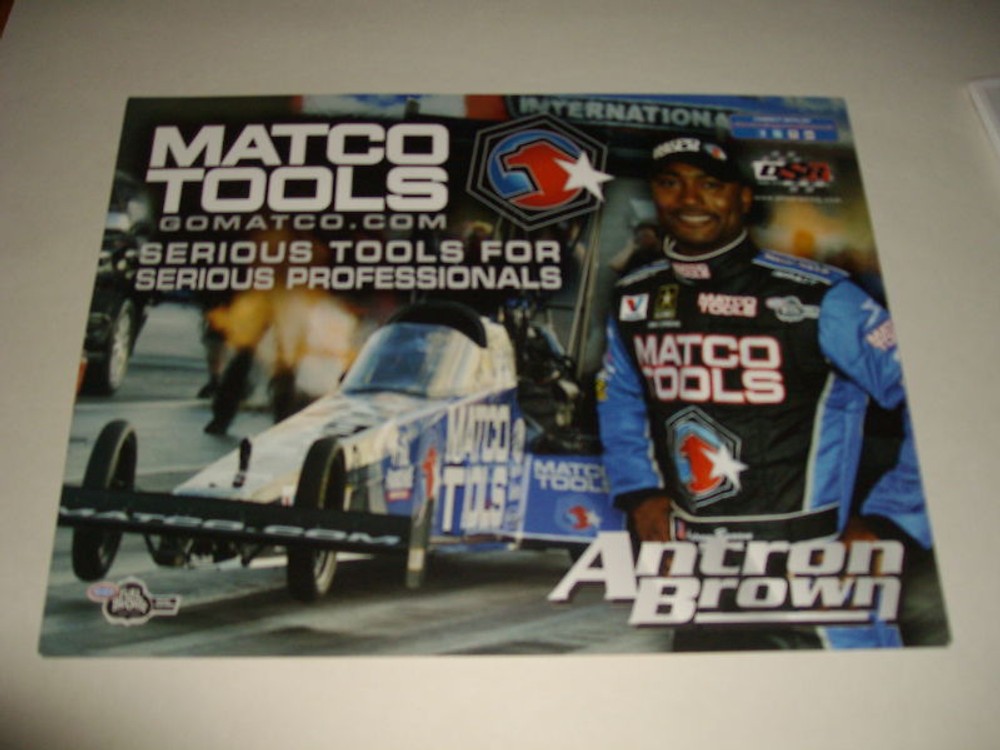 2011 ANTRON BROWN MATCO TOOLS TOP FUEL NHRA POSTCARD