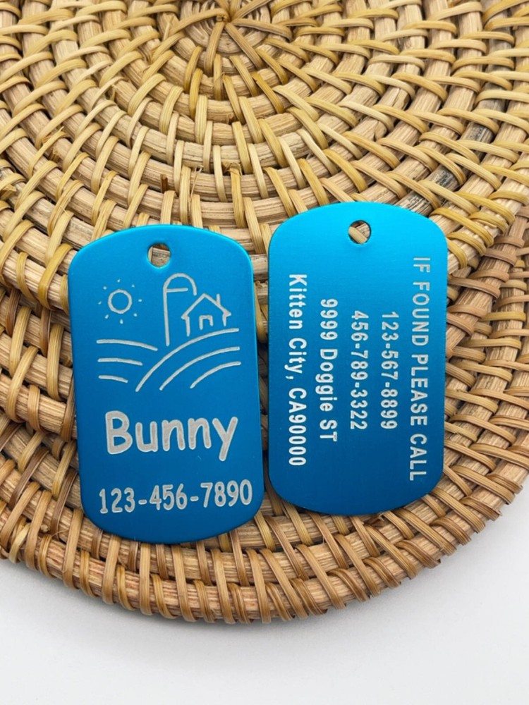 Pawtographize Dog Cat ID Tags Personalized Pet Name Tags Engraved Customized