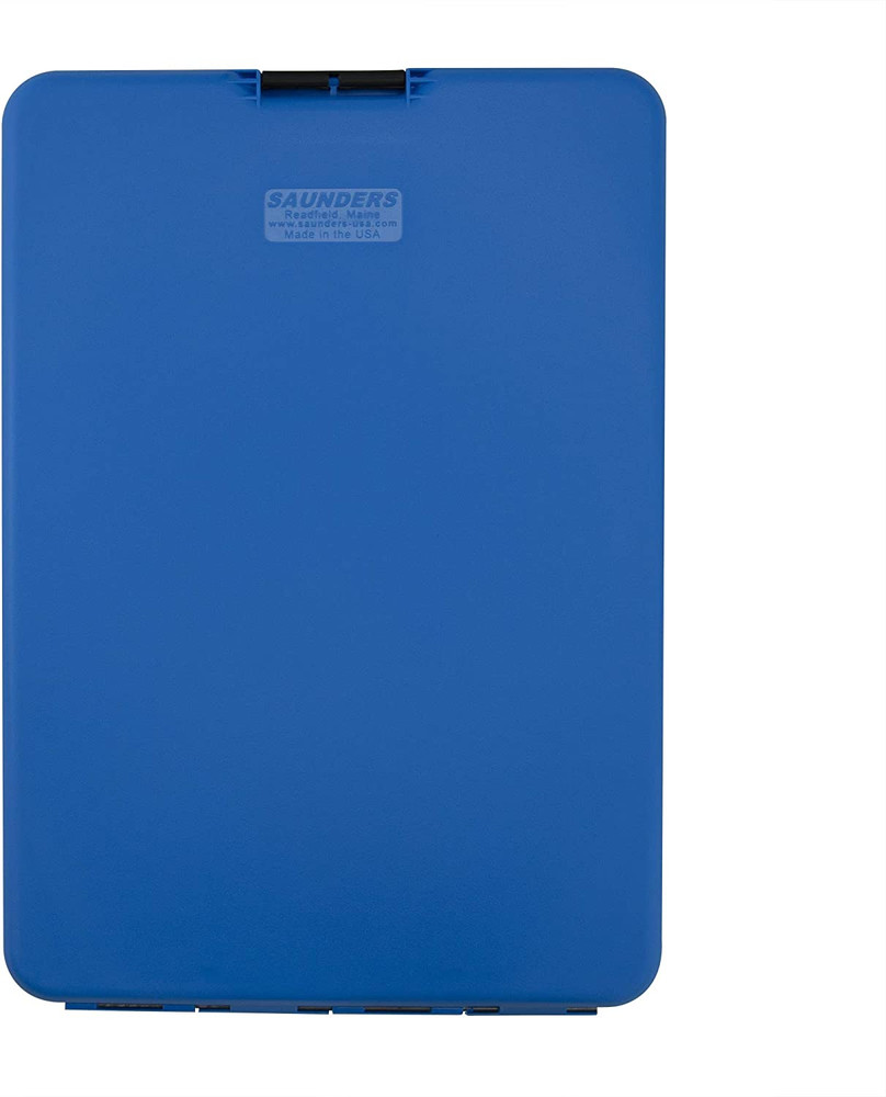 Saunders Blue Slimmate Plastic Storage Clipboard – Light Weight