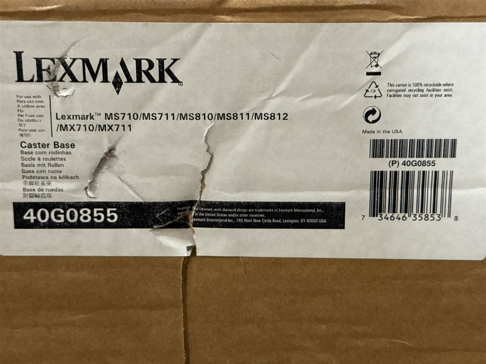 LEXMARK 40G0855 PRINTER CASER BASE FOR VARIOUS MS & MX PRINTER MODELS NEW IN BOX