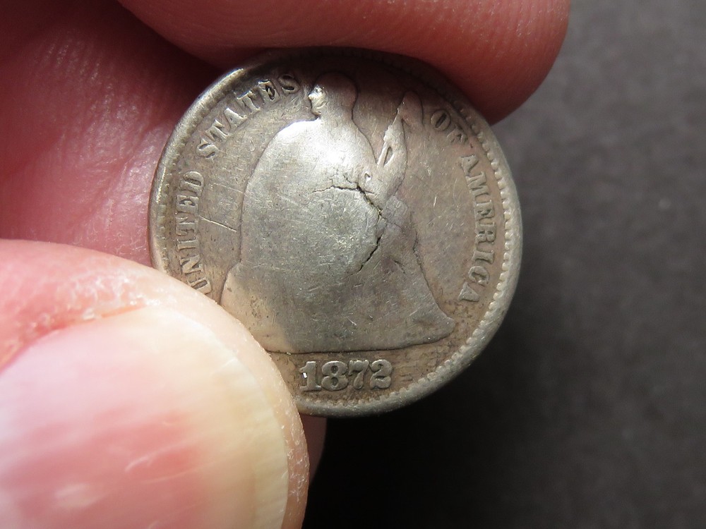 1872 Liberty Seated Half Dime Buttons