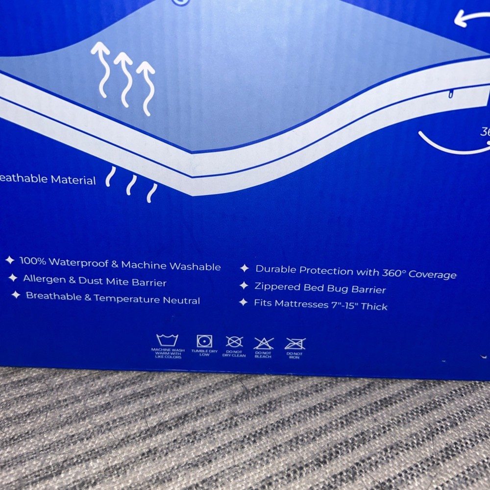 MLILY Mattress Protector 6-Sided Fully Enclosed KING SIZE