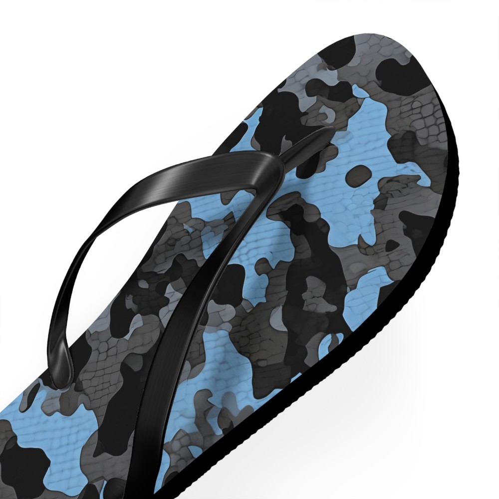 Blue Camo Flip Flops