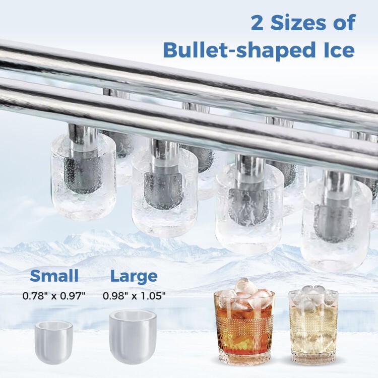 Portable Countertop Ice Machine Home Kitchen Ice Cube Maker With Self-Cleaning