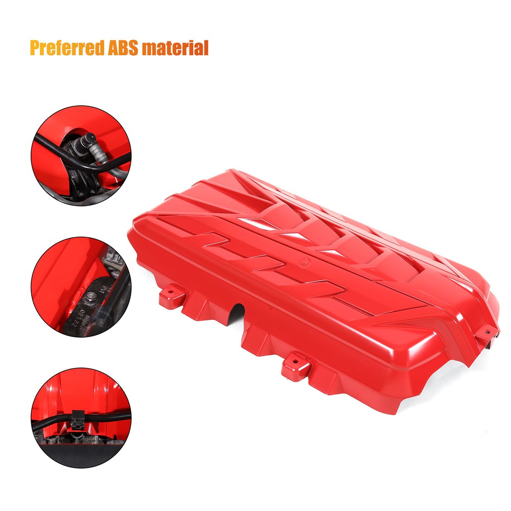 For 2020-Up Corvette C8 ABS Plastic Red Engine Cover