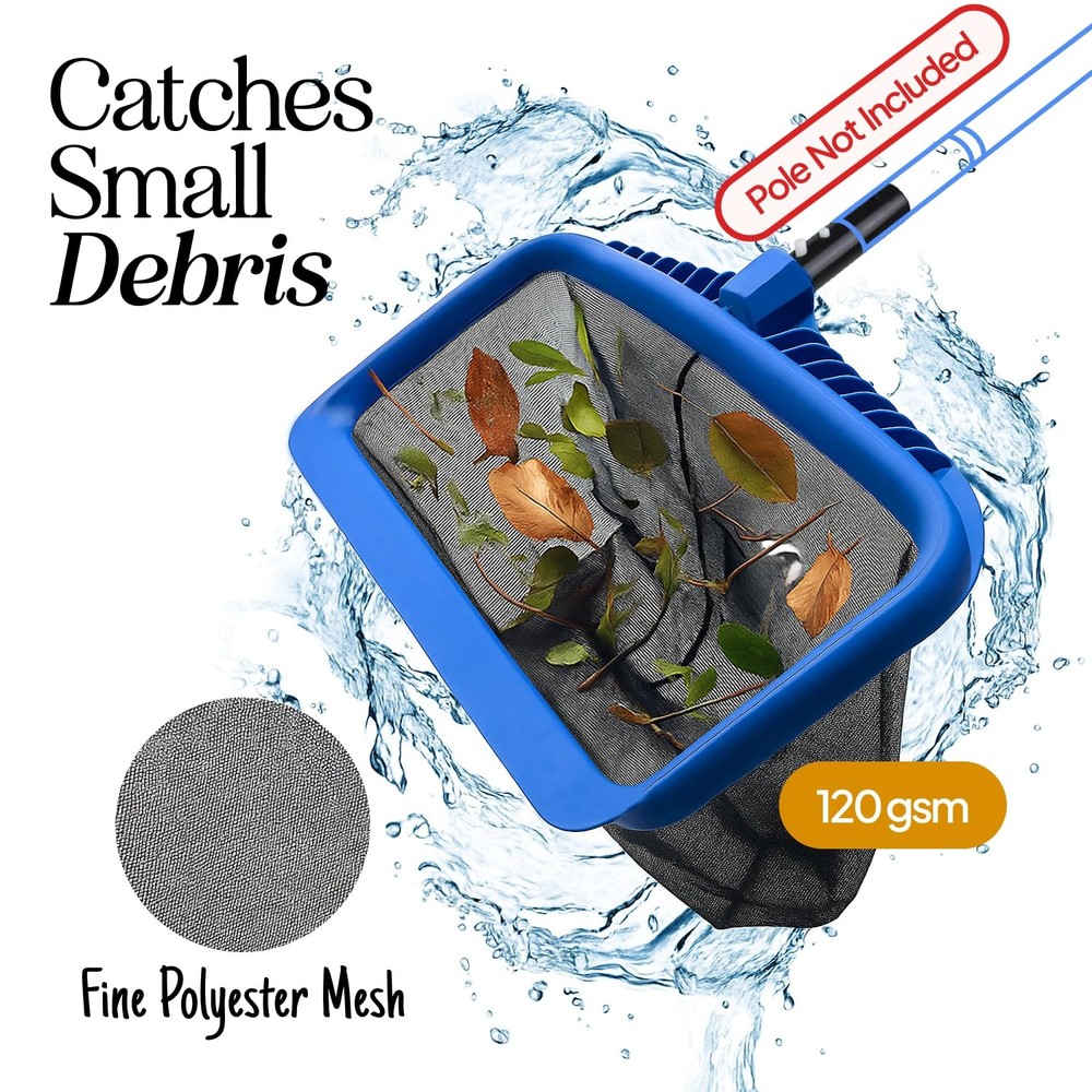 Lime UltraDurable Pool Skimmer Net – Deep Fine Mesh for Efficient Leaf & Debr...