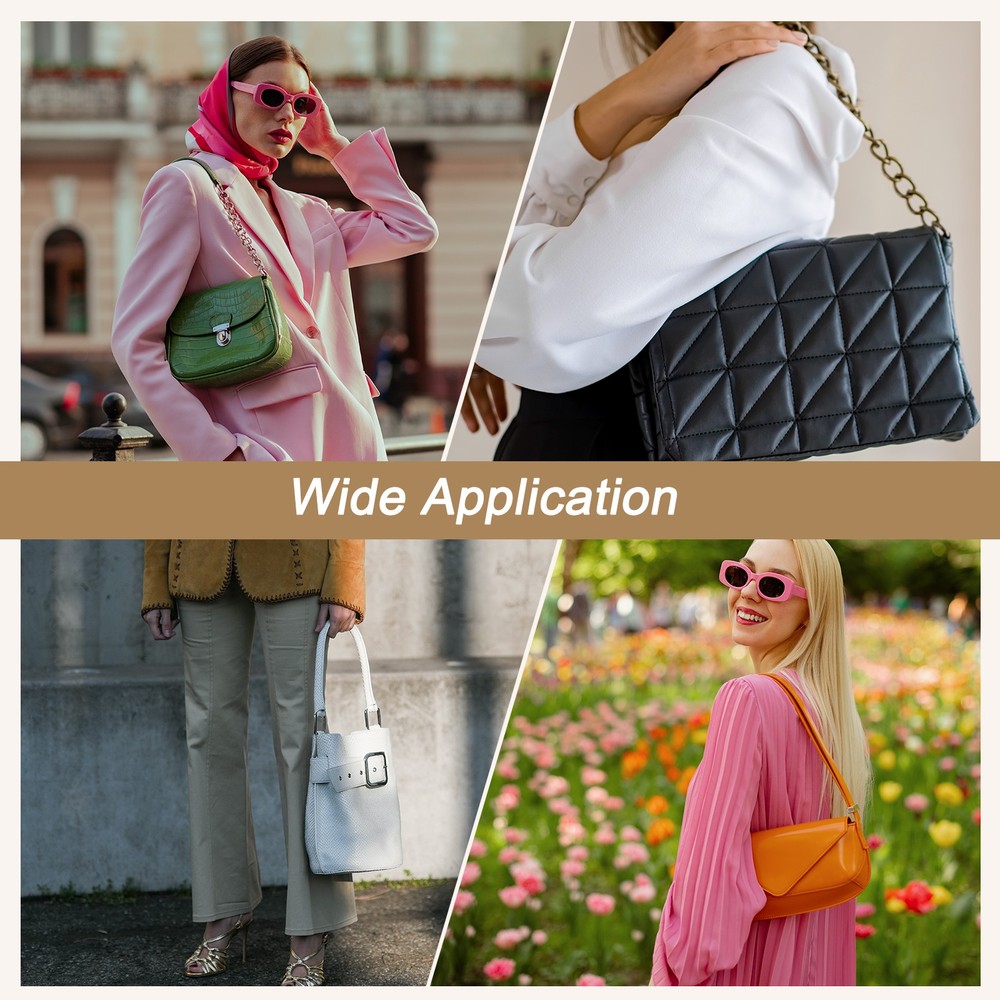 2Pcs 60cm Short Leather PU Braided Purse Replacement (Silver, Silver)