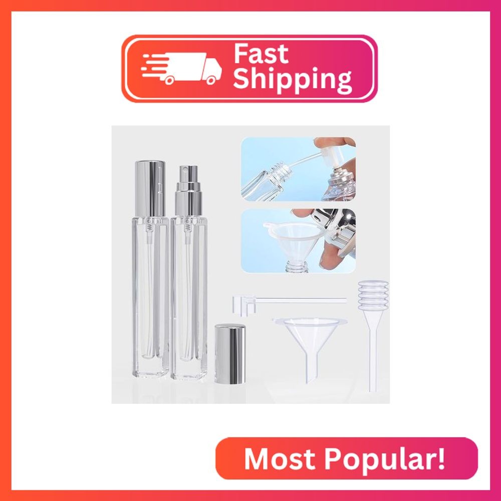 Seafulee 5PCS Cologne Atomizer Empty, 10ML Mini Perfume Bottles Refillable With