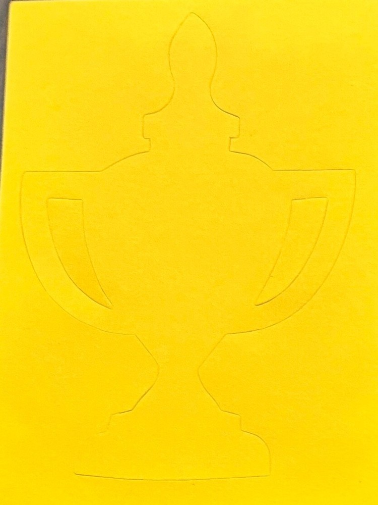 Creative Memories Die Cut  - Award - Trophy - Yellow