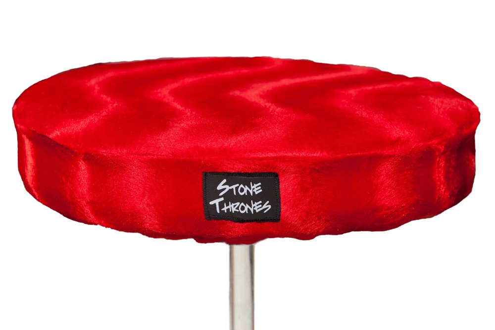 Stone Thrones Drum Seat Cover 'Large Round 15-16' Red