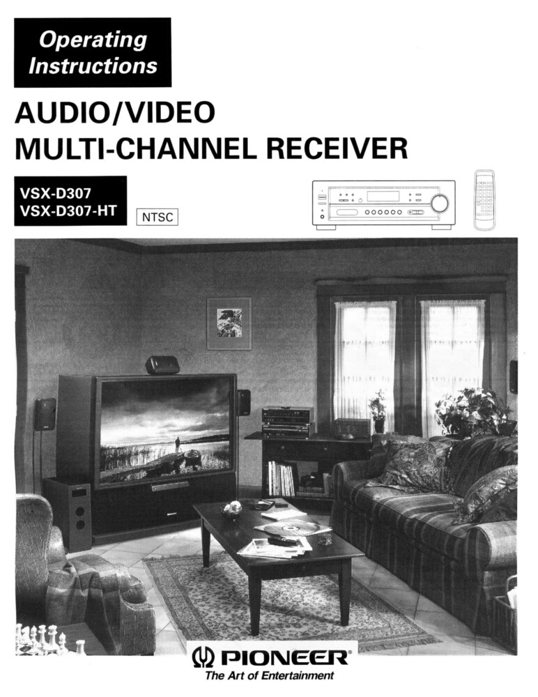 Pioneer VSX-D307HT Receiver Owners Manual