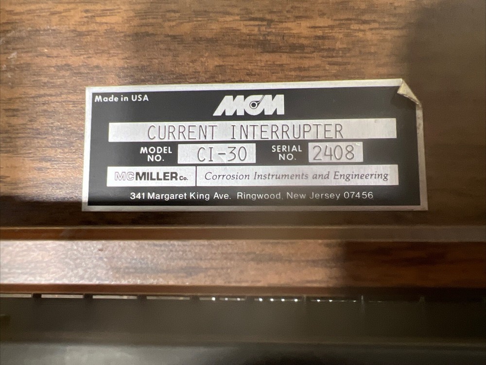 (1) MCM M.C. Miller Co. Inc. Current Interrupter CI-30 AC/DC Electronic Timer.