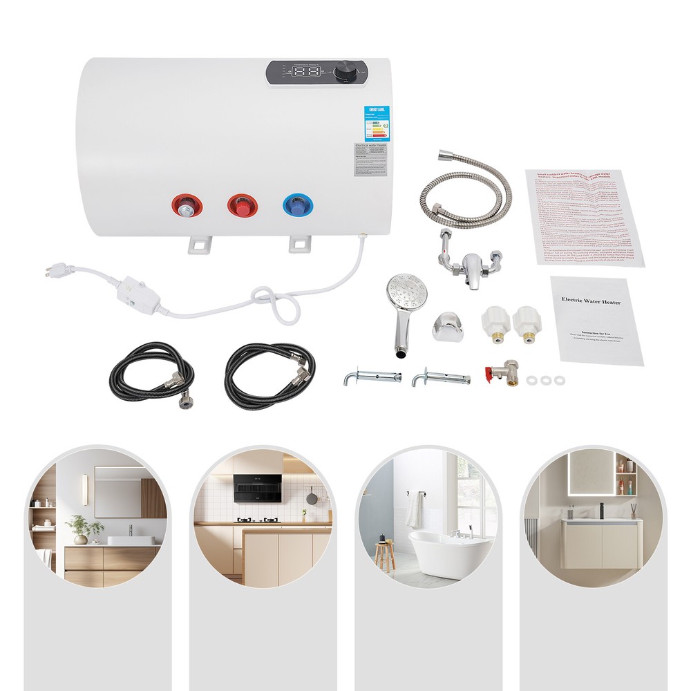 Electric Hot Water Heater Wall-Mounted Electric Tank Hot Water Heater 1500W