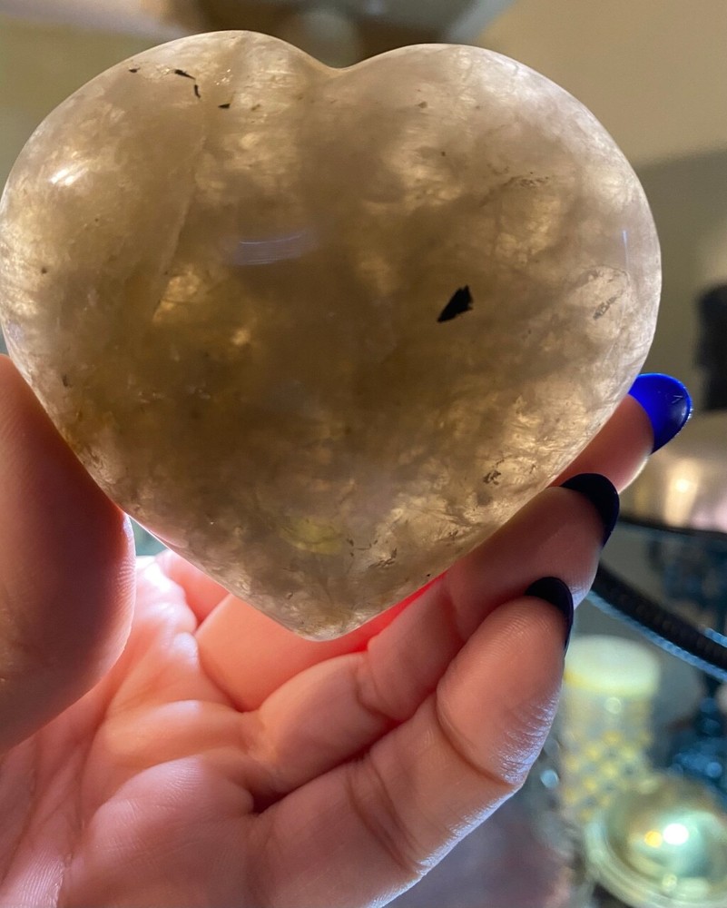 Smokey quartz heart