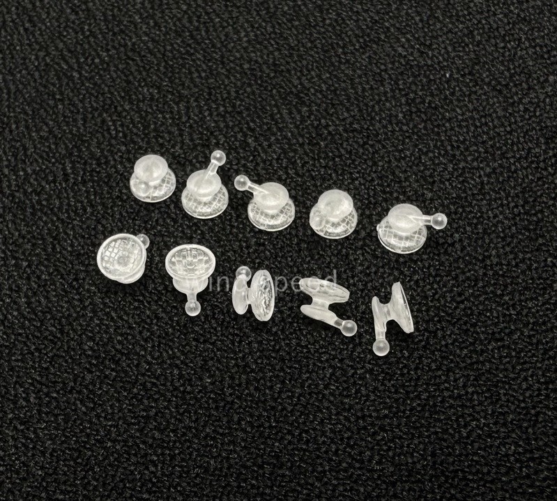 10PC Dental Orthodontic Ceramic Lingual Buttons Bondable Round Mesh Base Bracket