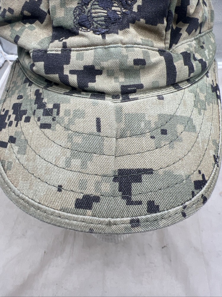US Marine Corps Camo Utility Cap Size Small Worn (EE612