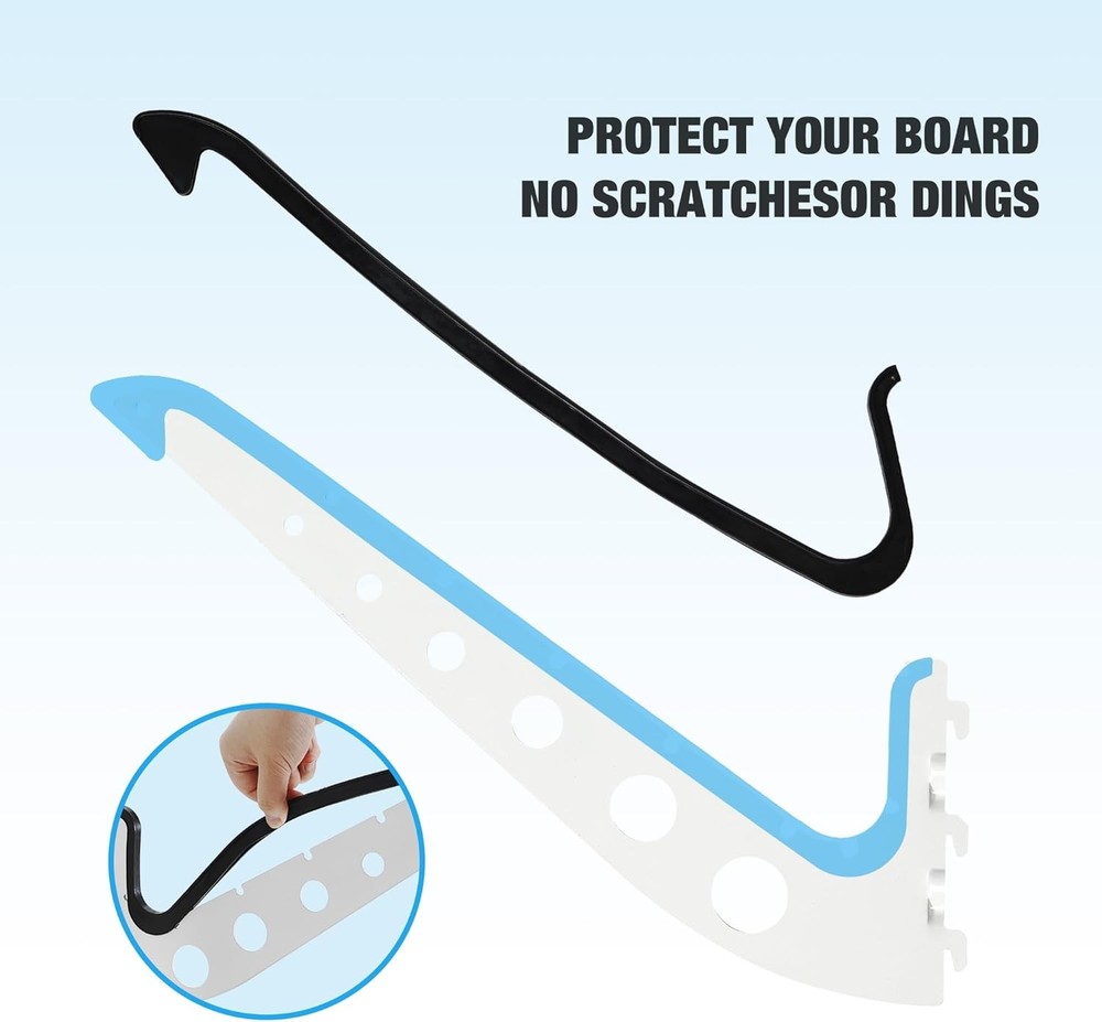 5 Board Surf Rack Wall Mount for Surfboard, Wakeboard, Snowboard Storage