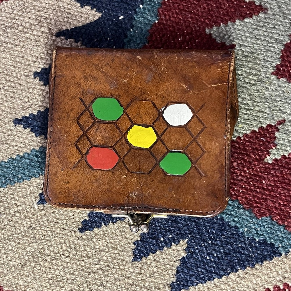 Vintage 60s Leather MCM Change Purse Pouch