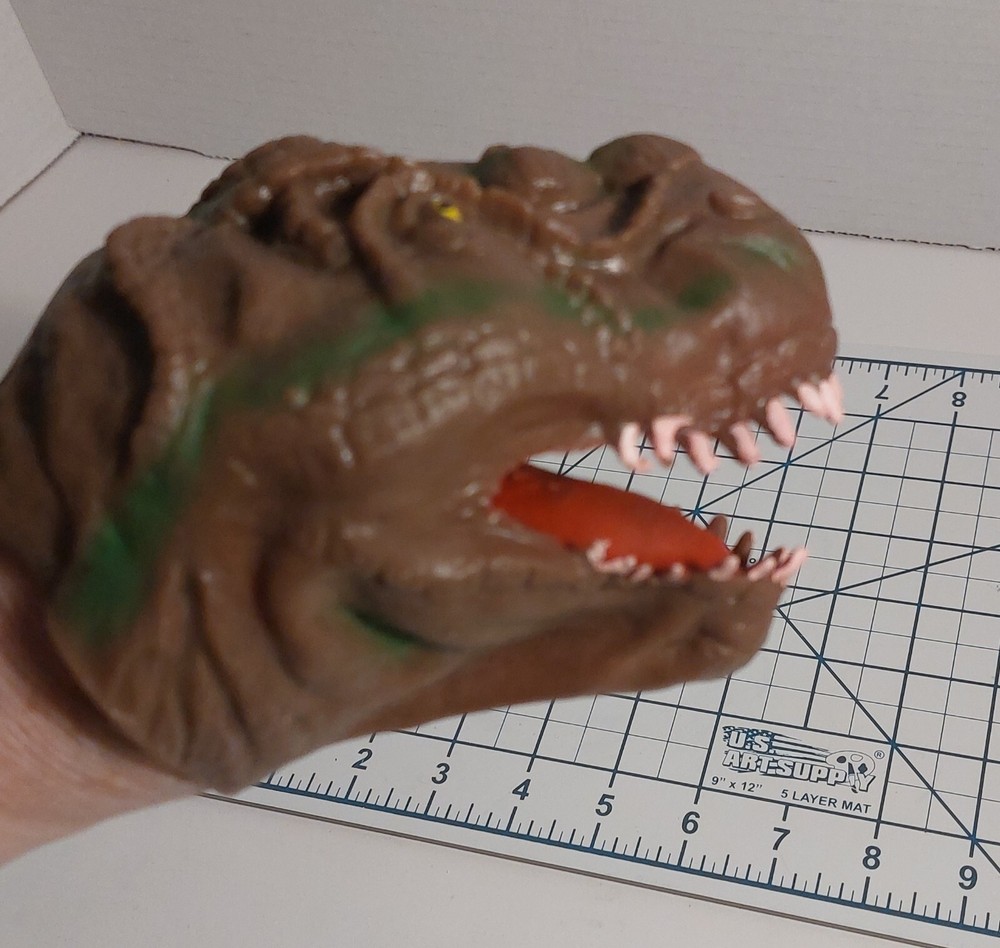 Rubber Dinosaur Hand Puppet Pretend Play Toy