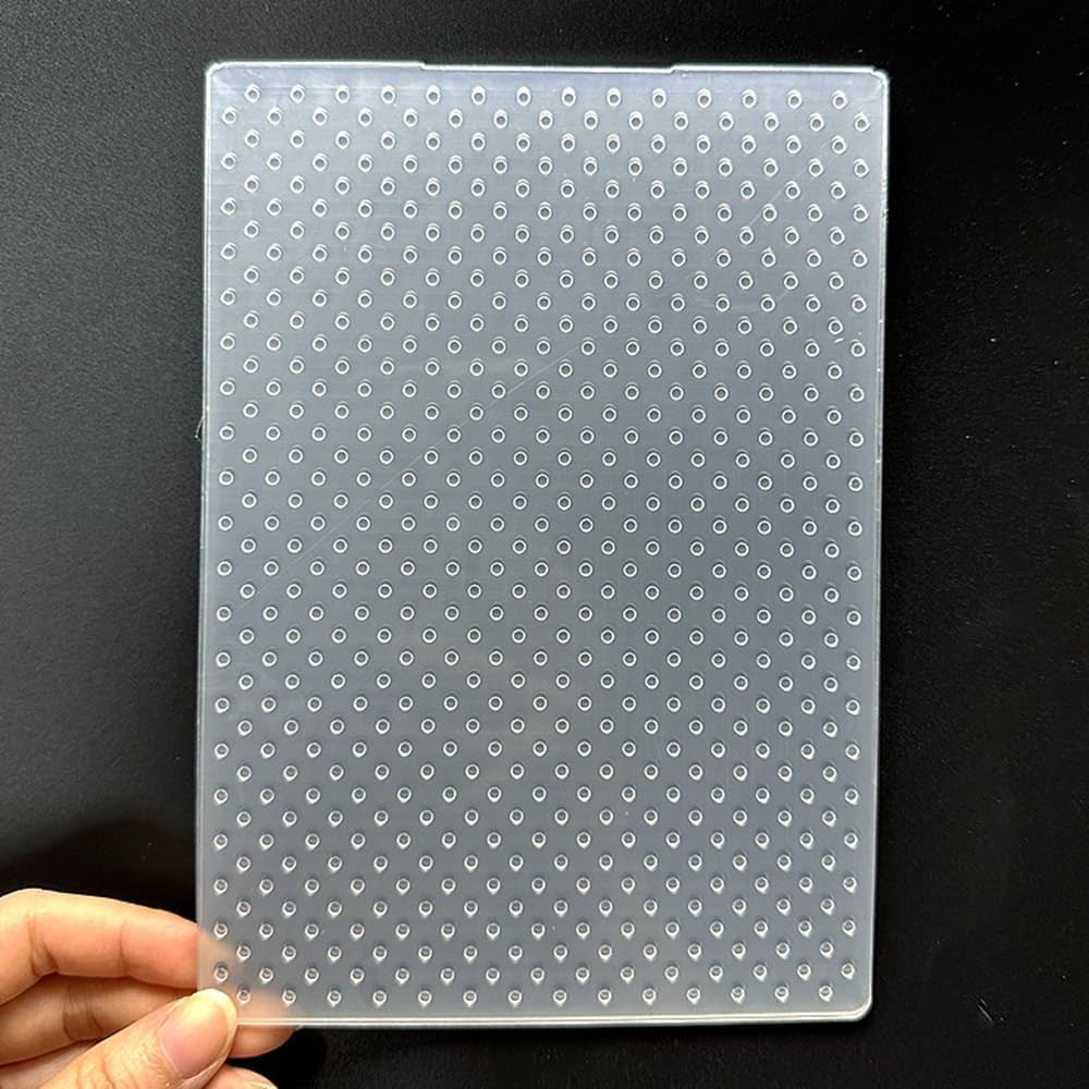 3D Plastic Embossing Folder Template Polka Dot Texture 5X7 Inch for Card Making