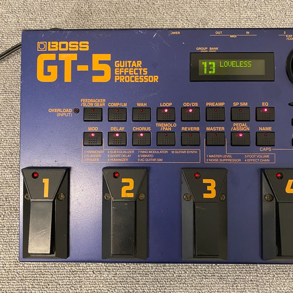 Boss GT-5 Multi Effects Guitar Processor Pedal MIJ Tested Working Used Fm Japan