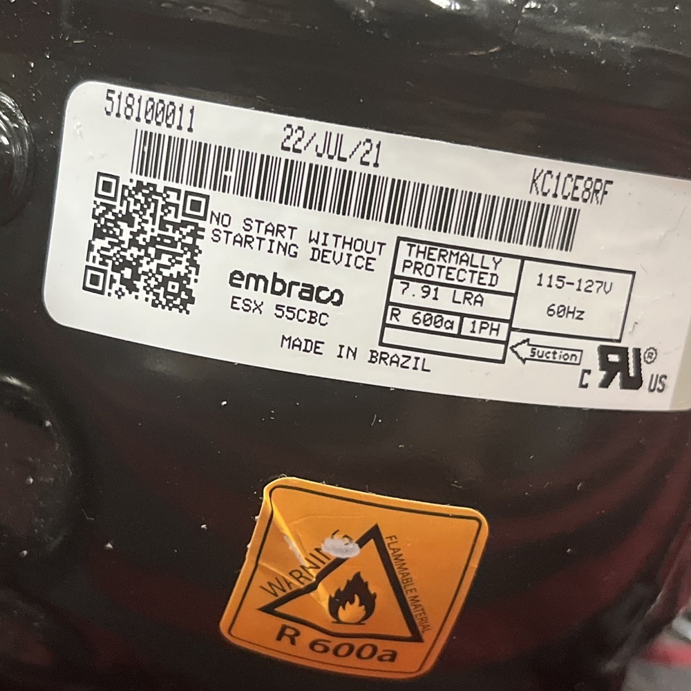 embraco compressor KC1CE8RF New Open Box