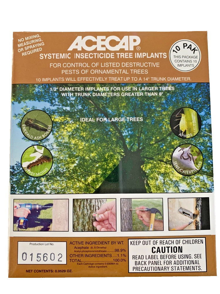 Acecap Systemic Insecticide Tree Implants 1/2" Acephate larger than 8" diam.
