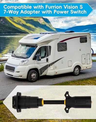 7-Way Adapter with Power Switch for RV Camera System Compatible with Furrion