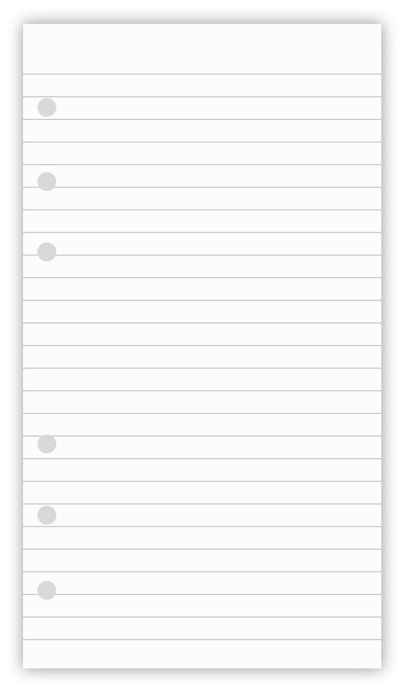 200 Sheets A6 Lined Paper for Filofax Personal Binder 200 Sheets, White