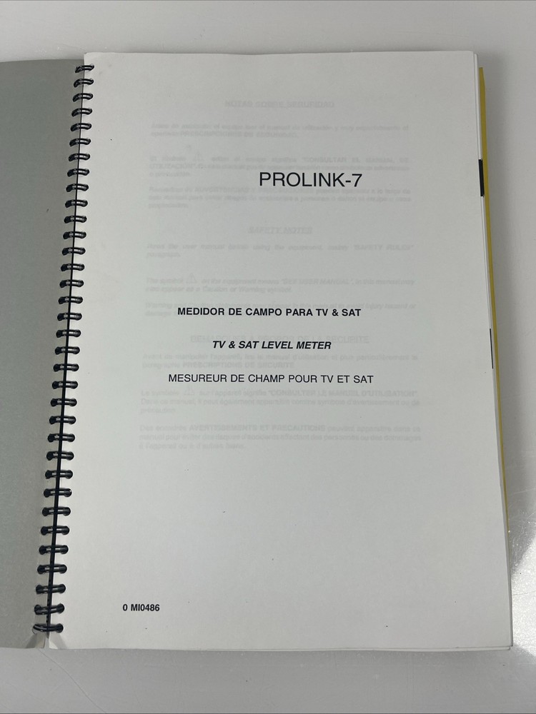 Promax Prolink-7 Instruction Manual Operating Guide