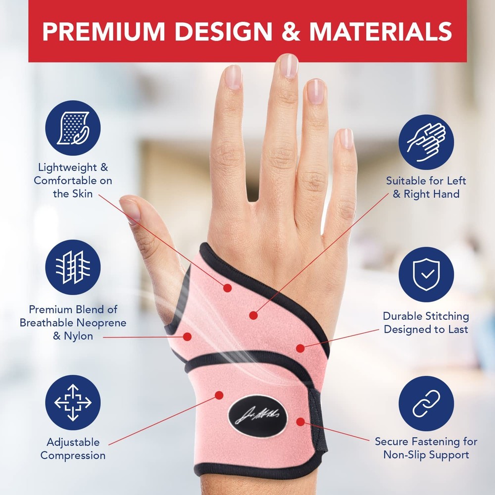 Dr. Arthritis Doctor Developed Comfy, Lightweight, Wrist Support-Strap-Brace-Han