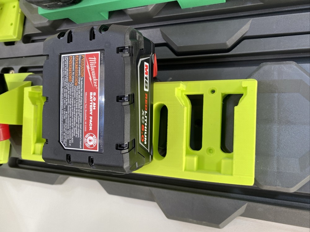 Ryobi Link Wall Rail Milwaukee M18 Battery Holder