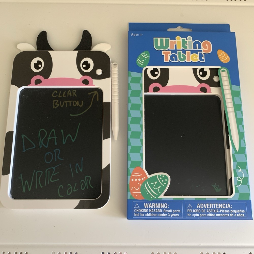 Cow Writing Tablet - 5”x3.5” Doodle Pad Screen Drawing LCD
