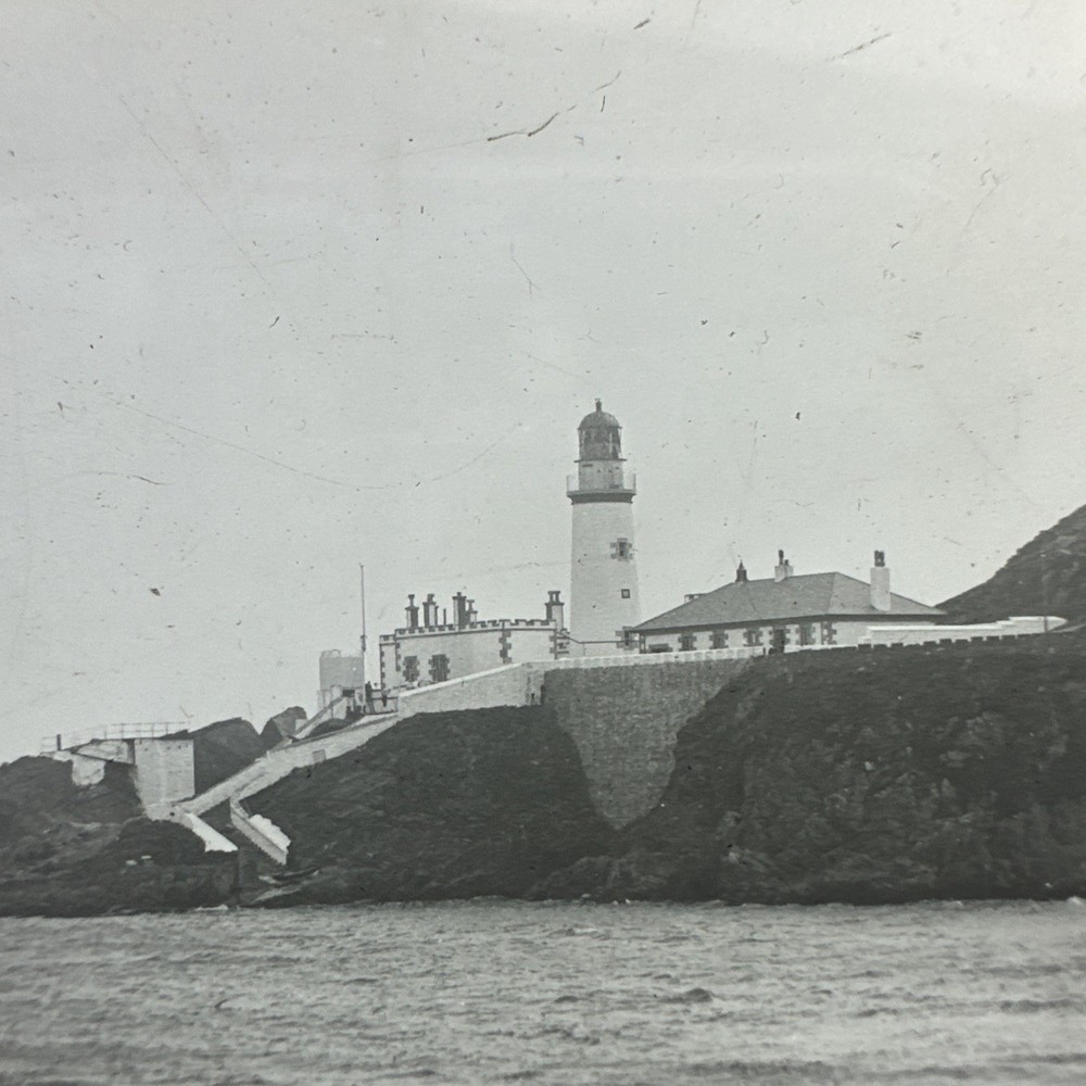 Antique Magic Lantern Slide unknown uk lighthouse