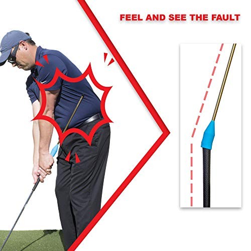 Golf Chip Stick Training Aid | Swing Plane Trainer Provides Instant Feedback