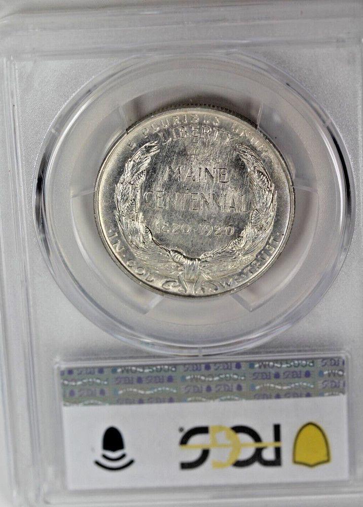 1920 Maine Commemorative Silver Half Dollar : PCGS MS65