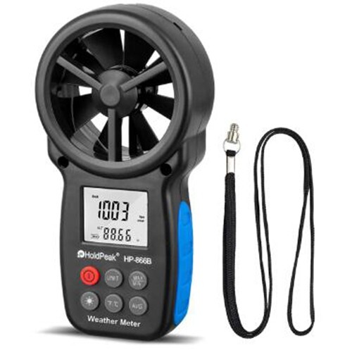 Pro Anemometer Multi-function Temperature Meter Anemometer Range 0.3~30m/s