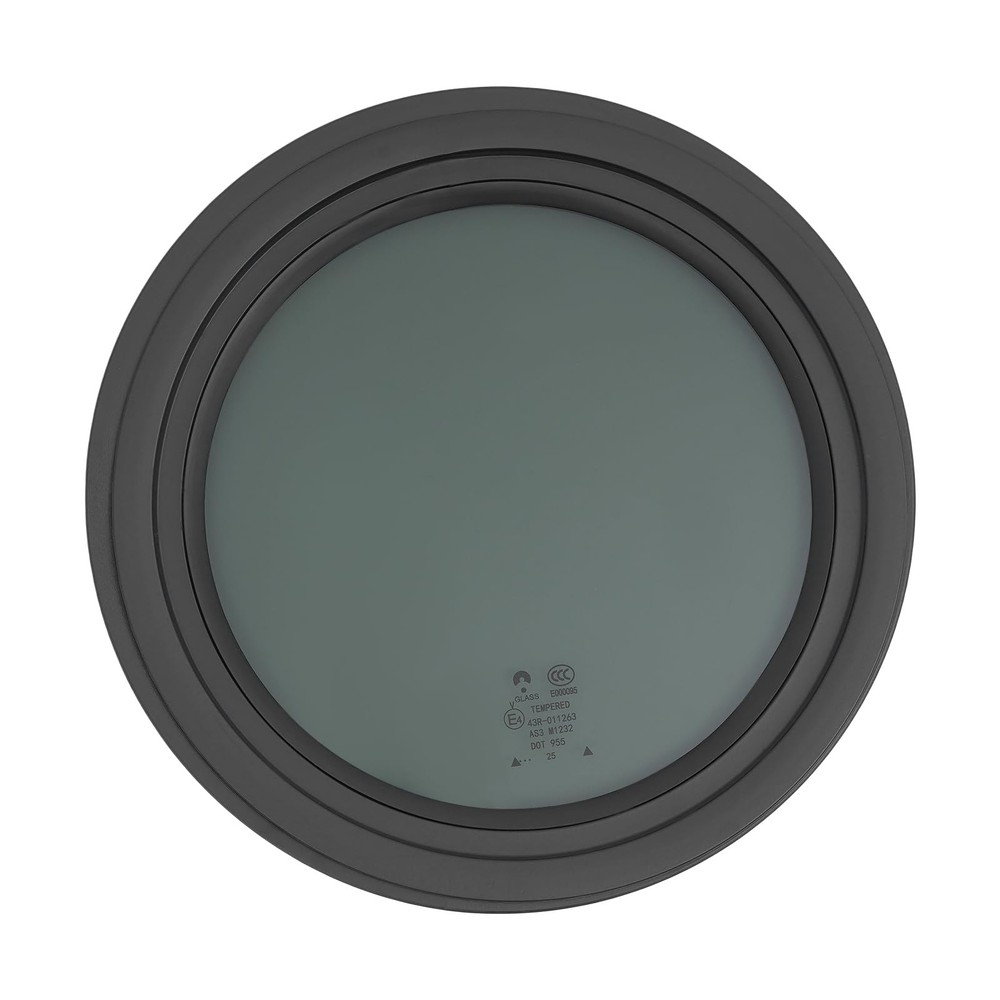 Round Fixed RV Exit Emergency Window with Trim Ring Aluminum Alloy