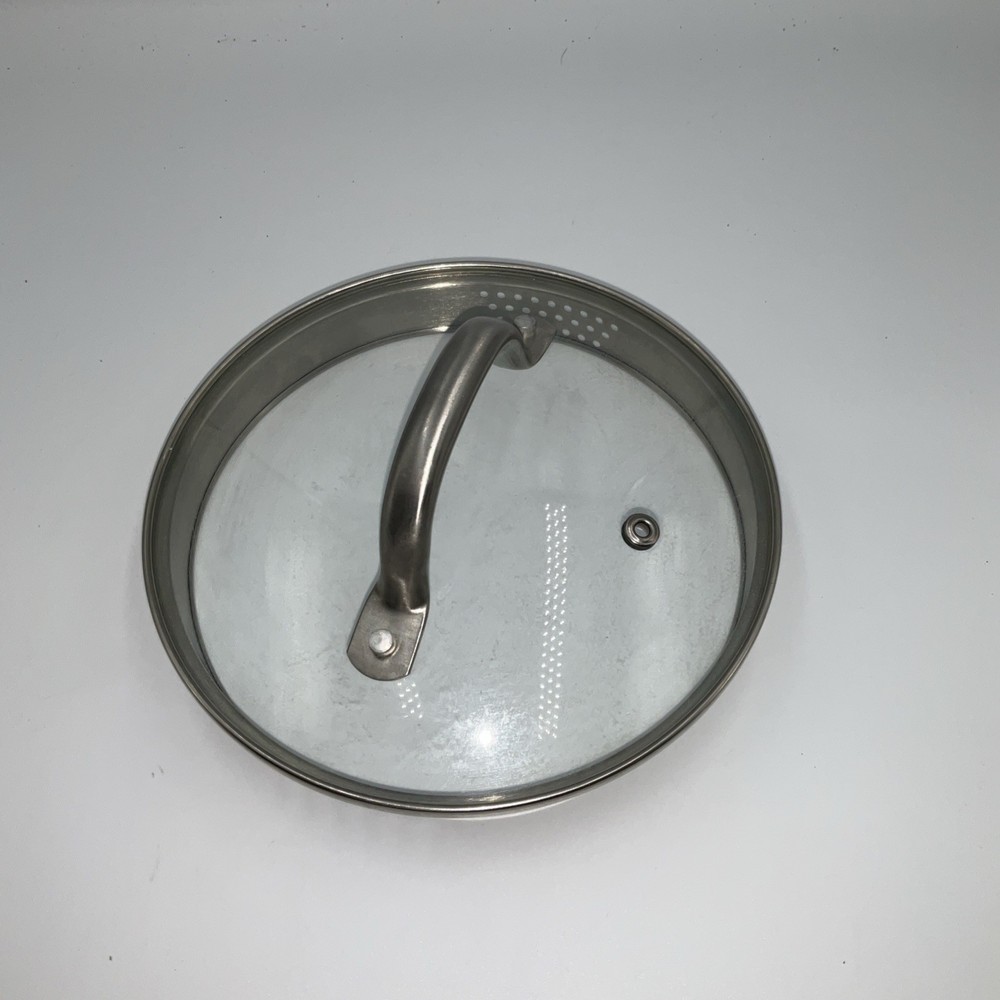Unbranded Glass Replacement Lid, 2 Strainers & Vent, Outer Rim 7 1/2” Inner 7”