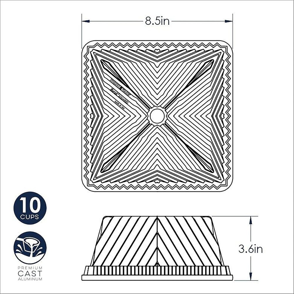 Bundt Squared Pan, 10 Cup, Graphite