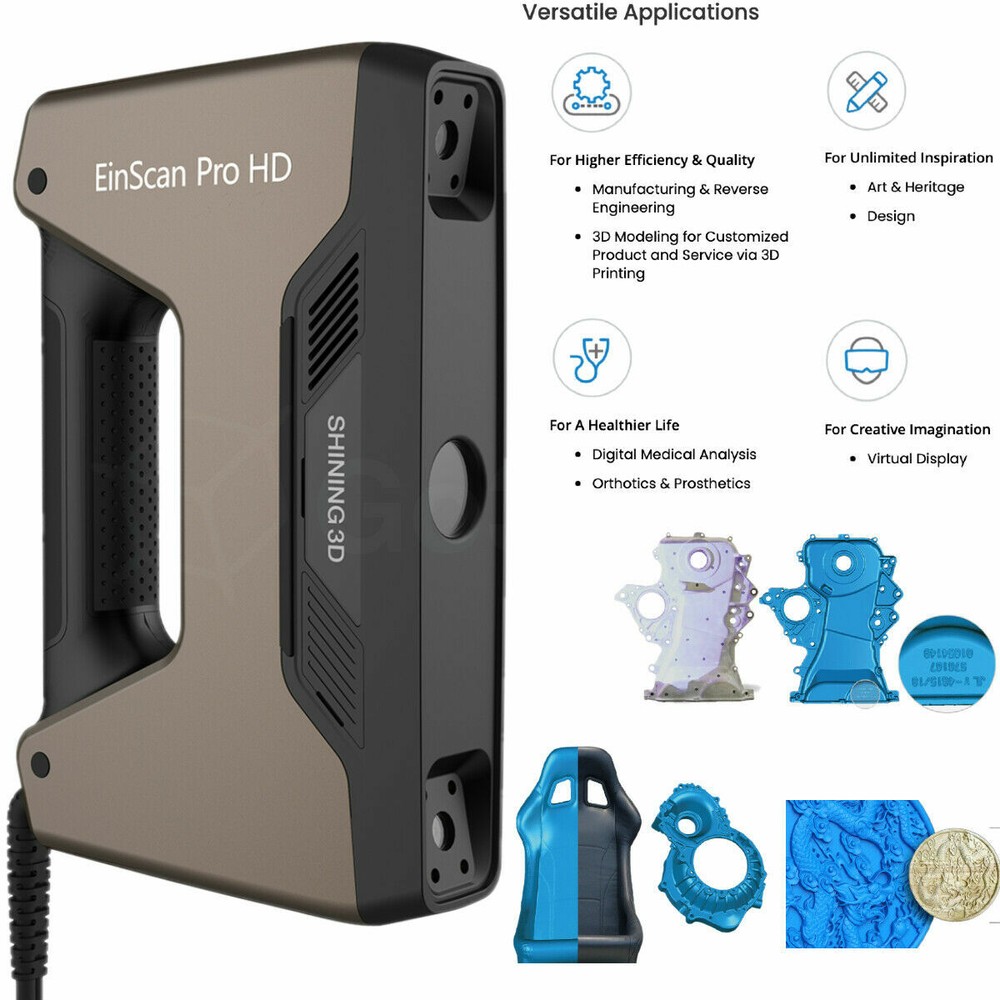 Shining3D EinScan Pro HD Handheld 3D Scanner Industrail Pack + Color Pack HD
