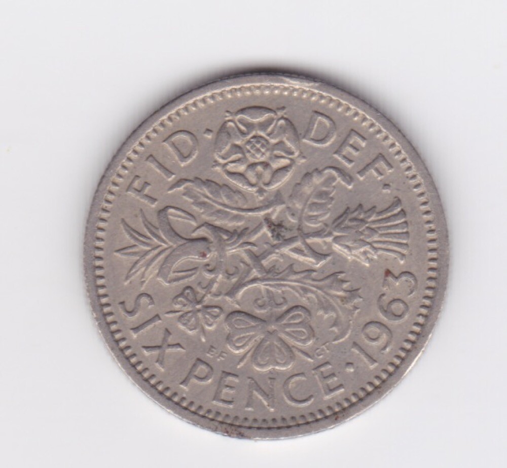 1963 GREAT BRITAIN SIX PENCE COIN