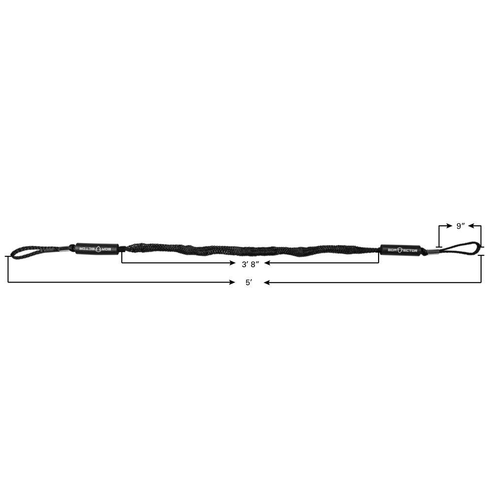 Extreme Max 3006.2352 BoatTector Bungee Dock Line Value 2-Pack - 4', Black