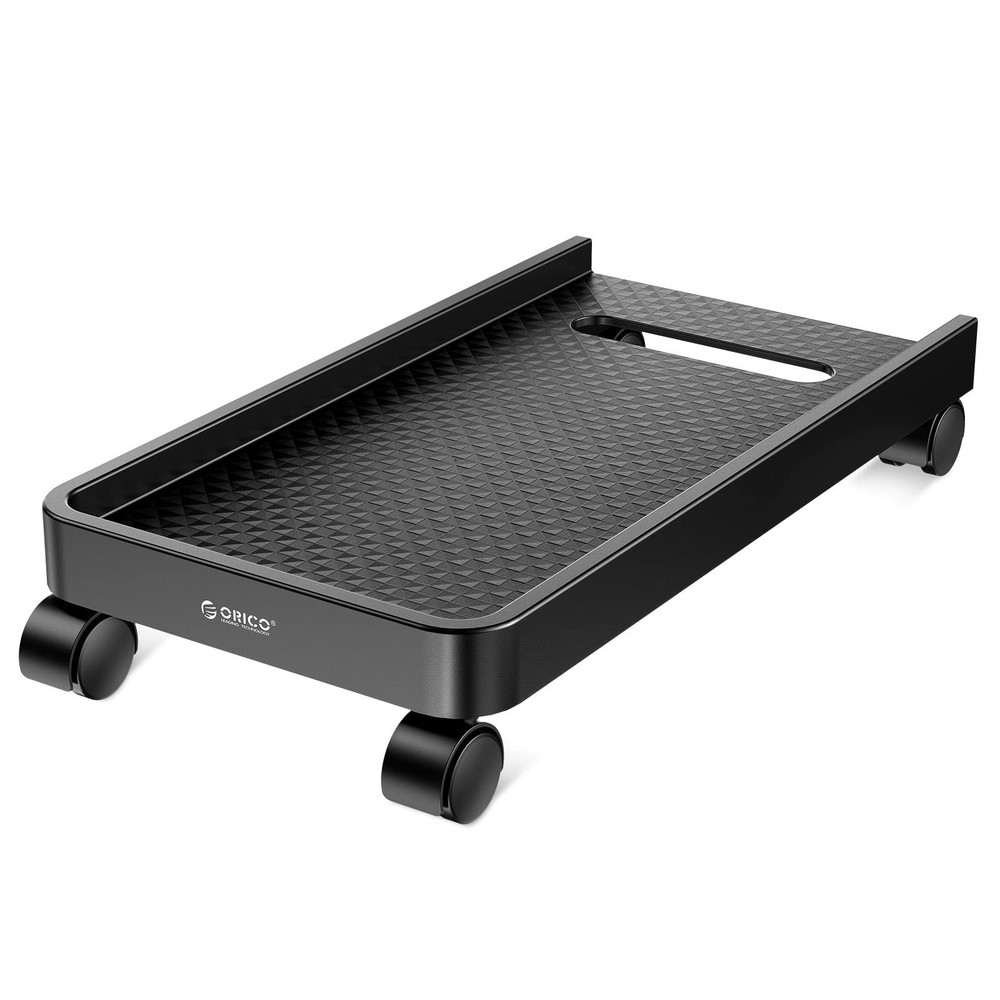 Computer Tower Stand, Mobile CPU Holder with 4 Caster Wheels Computer Tower S...