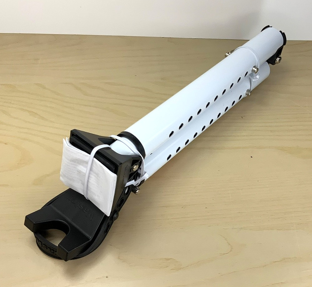 Master Lock 270EC Folding Door Security Bar Adjustable Compact Stopper White