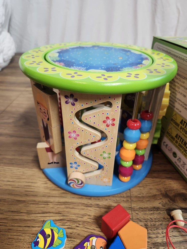 10 In 1 Multifunctional Activity Cube Maze counting Sorting Fishing Gears And...