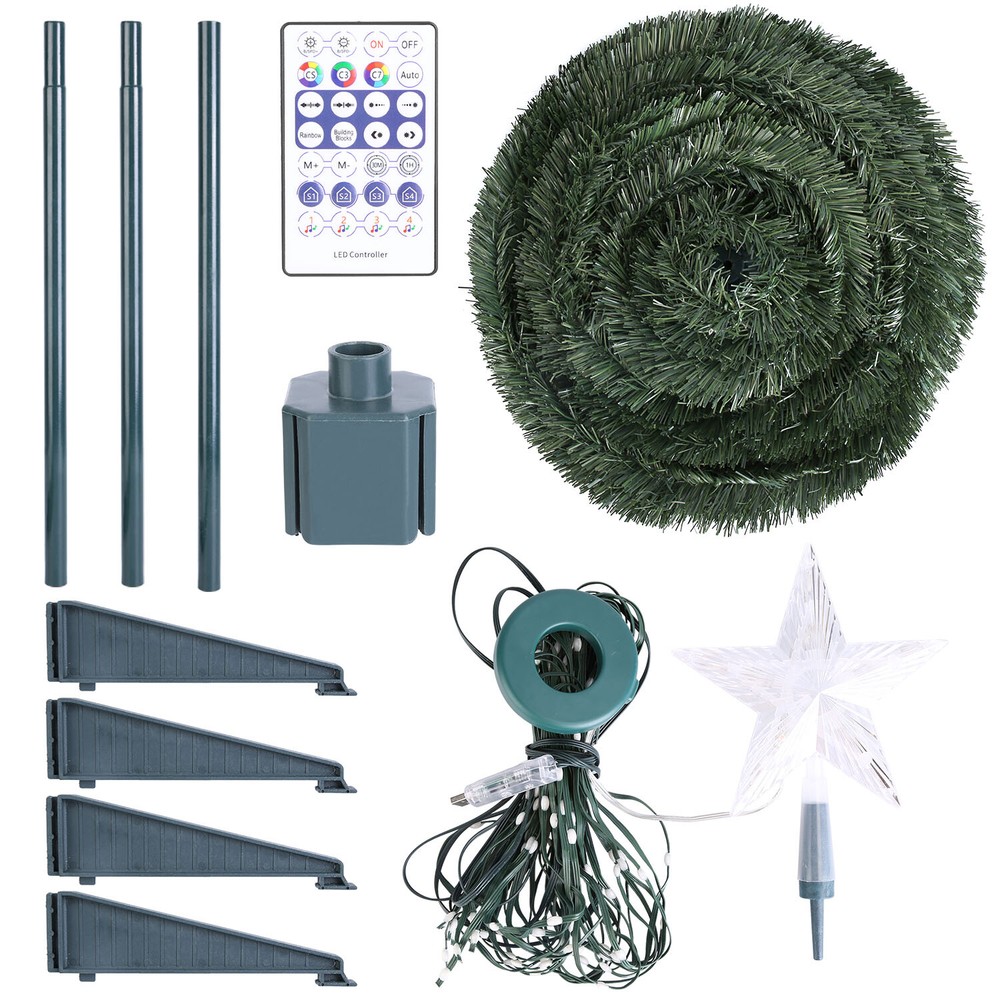 6' Artificial Christmas Tree Colorful 234Pcs LED Lights & Remote & App Control