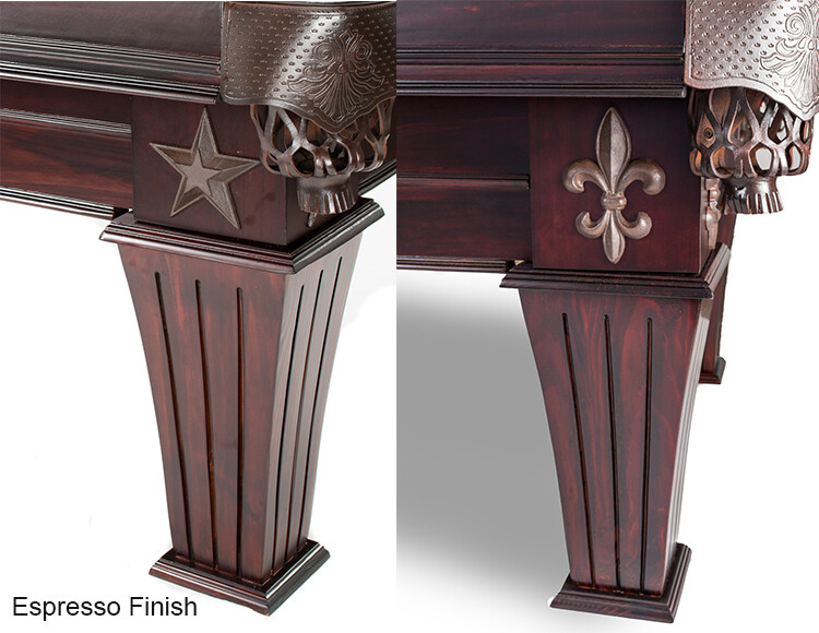 Brittany Pool Table 7' Espresso Finish Customizeable with FREE SHIPPING