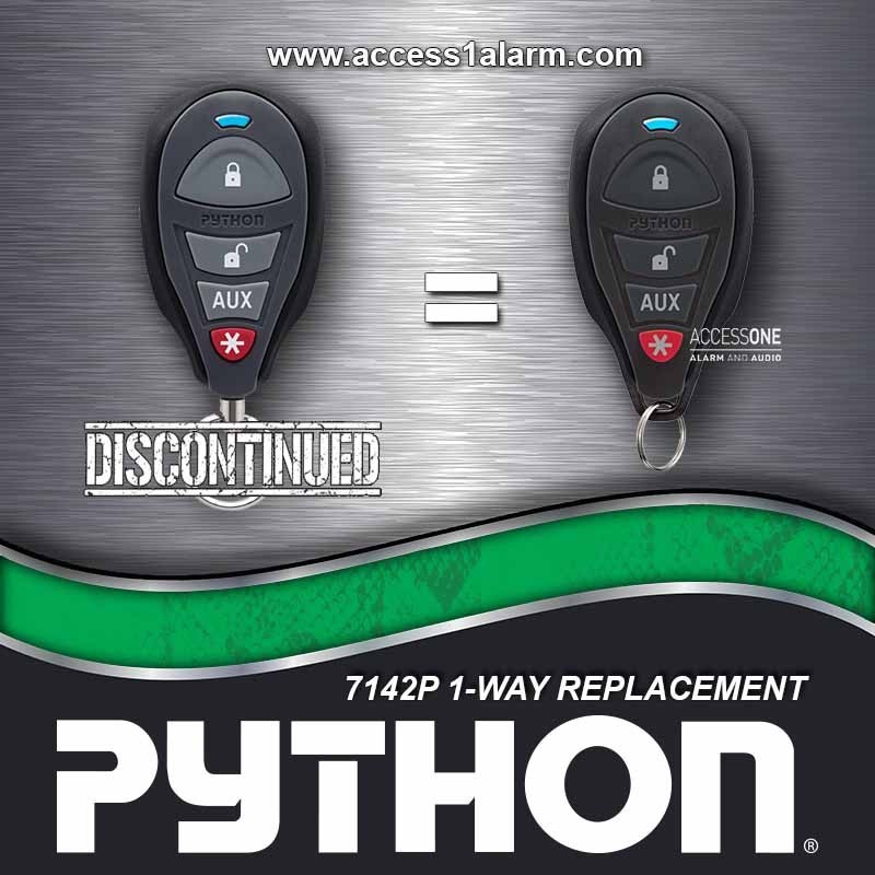 Python 7142P 1-Way 4-Button Replacement Python 7145P Remote Control EZSDEI7141
