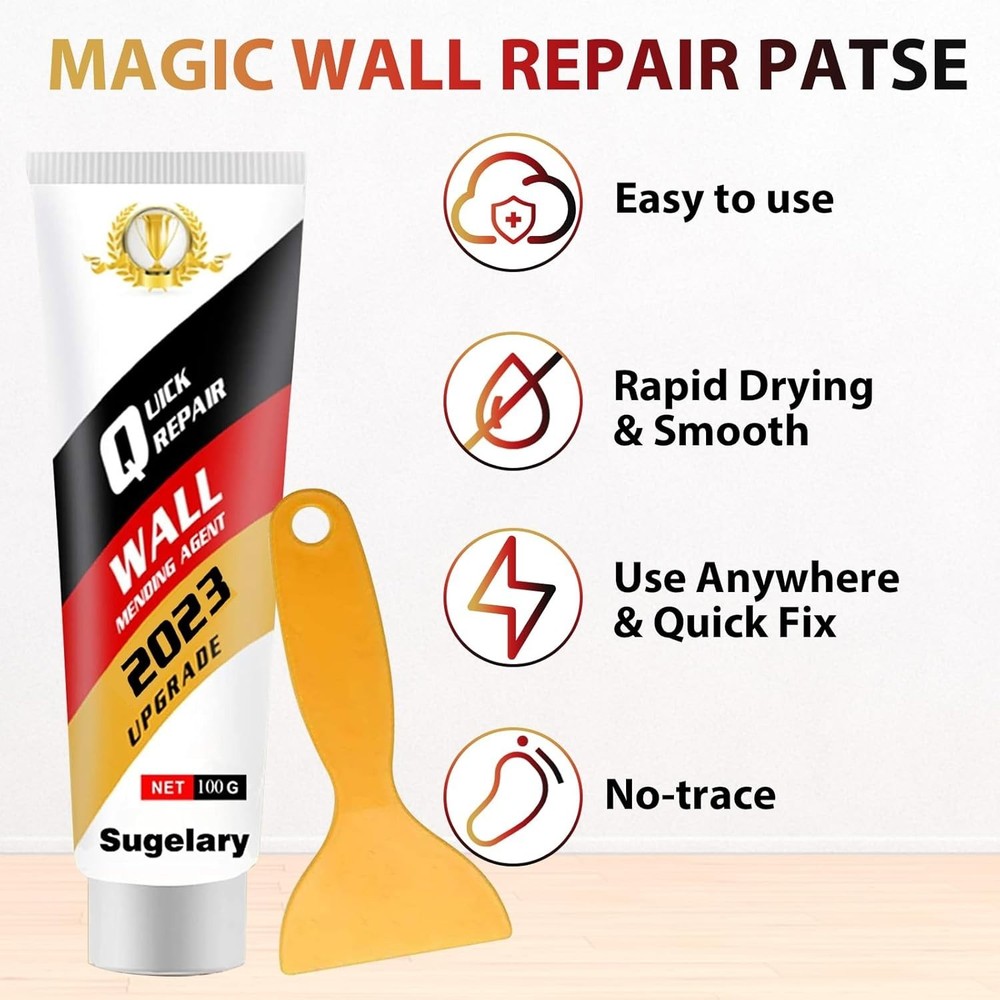 Drywall Patch Repair Kit with Scraper, Wall Paste, Mending Agent Quick and Ea...